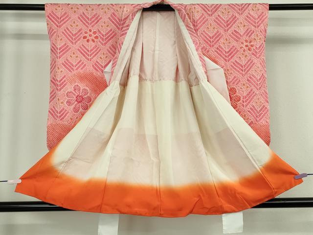 平和屋本店[]極上 七五三 女の子 3歳 祝着 総絞り 舞花 若松葉 逸品 DZAB8486kh6