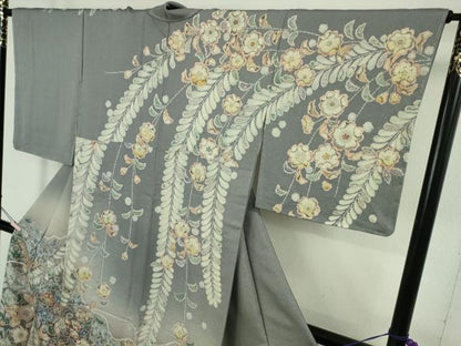 平和屋本店●極上　 吉乃一廉　幻の辻が花　訪問着　暈し染め　金通し地　逸品　未使用　DZAB8495kh6