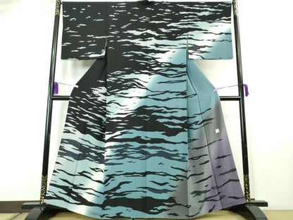平和屋本店●極上　訪問着　霞文　暈し染め　まるやま扱い　逸品　DZAB8500kh6