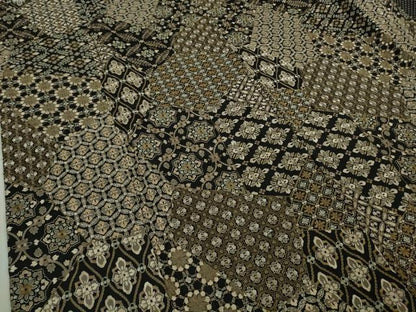 平和屋本店●極上　中国三大刺繍　スワトウ刺繍　汕頭刺繍　総刺繍　訪問着　切嵌名物裂　黒地　逸品　DZAB8505kh6