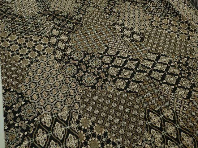 平和屋本店●極上　中国三大刺繍　スワトウ刺繍　汕頭刺繍　総刺繍　訪問着　切嵌名物裂　黒地　逸品　DZAB8505kh6