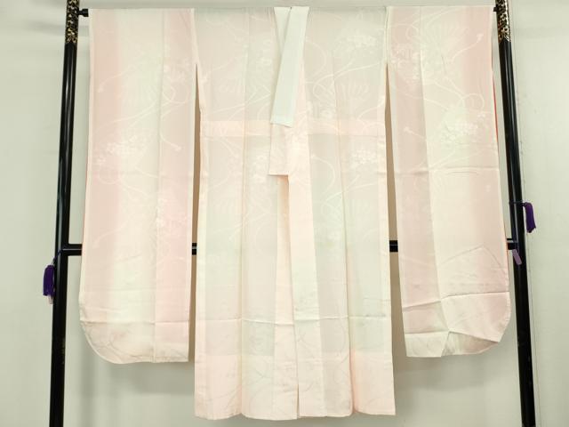 平和屋本店●極上　創業460年・千總　振袖・長襦袢(無双仕立て)セット　駒刺繍　雪輪吉祥花文　金彩　三越扱い　逸品　DZAB8517kh6