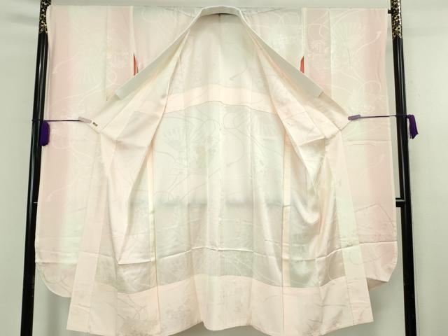 平和屋本店●極上　創業460年・千總　振袖・長襦袢(無双仕立て)セット　駒刺繍　雪輪吉祥花文　金彩　三越扱い　逸品　DZAB8517kh6