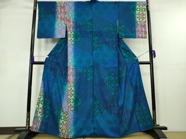 平和屋本店●極上　訪問着　切嵌名物裂　ペイズリー　暈し染め　まるやま扱い　逸品　DZAB8520kh6