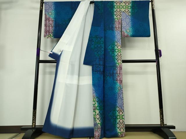平和屋本店●極上　訪問着　切嵌名物裂　ペイズリー　暈し染め　まるやま扱い　逸品　DZAB8520kh6