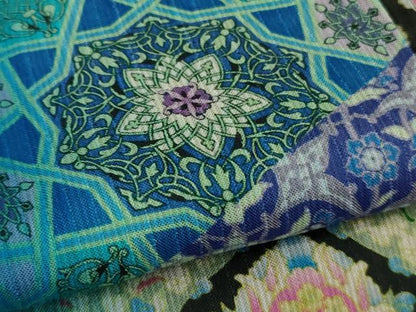 平和屋本店●極上　訪問着　切嵌名物裂　ペイズリー　暈し染め　まるやま扱い　逸品　DZAB8520kh6