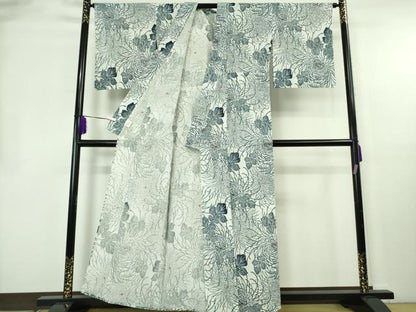 平和屋本店∴極上　夏物　竺仙　綿紅梅　浴衣　乱菊　反端付き　逸品　DZAB8535kh6