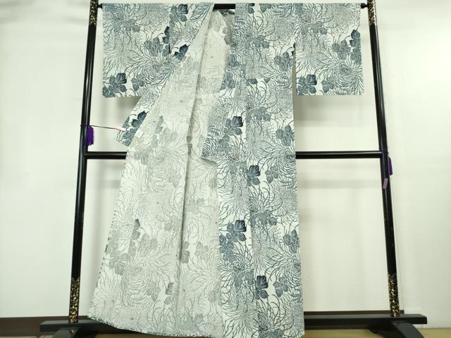 平和屋本店∴極上　夏物　竺仙　綿紅梅　浴衣　乱菊　反端付き　逸品　DZAB8535kh6