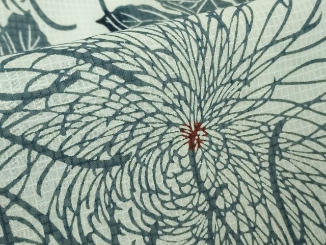 平和屋本店∴極上　夏物　竺仙　綿紅梅　浴衣　乱菊　反端付き　逸品　DZAB8535kh6