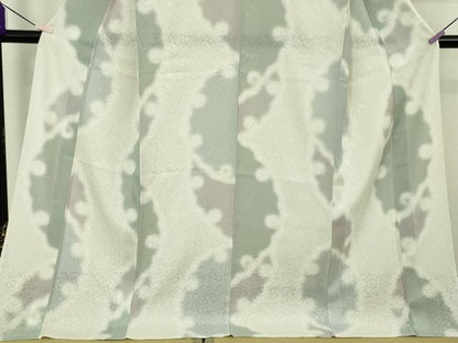 平和屋本店＊極上　夏物　小紋　唐草紋紗　雪輪　暈し染め　ロング丈　逸品　DZAB8538kh6