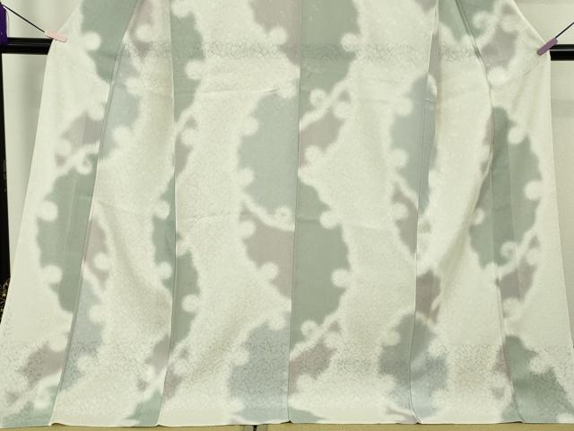 平和屋本店＊極上　夏物　小紋　唐草紋紗　雪輪　暈し染め　ロング丈　逸品　DZAB8538kh6