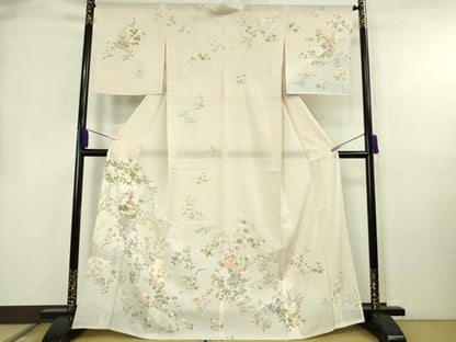 平和屋本店＊極上　夏物　訪問着　絽　草花文　暈し染め　金彩　逸品　DZAB8546kh6