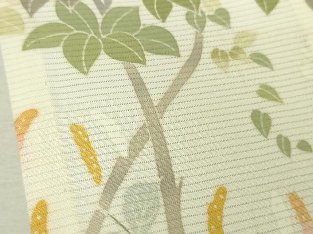 平和屋本店＊極上　夏物　訪問着　絽　草花文　暈し染め　金彩　逸品　DZAB8546kh6