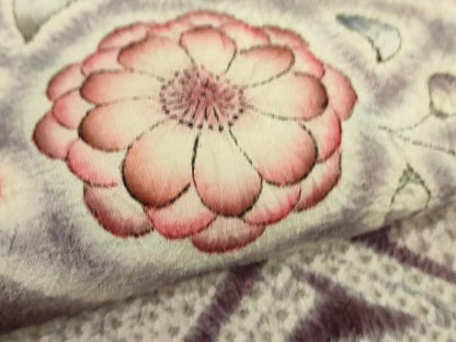 平和屋本店●極上　十七代京屋林蔵　本場結城紬　訪問着　草木染　辻が花　絞り　暈し染め　共箱付き　逸品　DZAB8548kh6