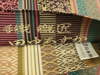 平和屋本店●極上　本場筑前博多織　両面　全通柄袋帯　手織・織匠　田中あすか　花間道　献上　逸品　未使用　DZAB8551kh6