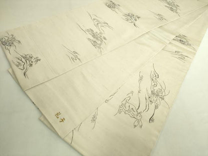 平和屋着物●極上　西陣　勝山織物　太鼓柄袋帯　鳥獣戯画　逸品　DZAB8554kh6
