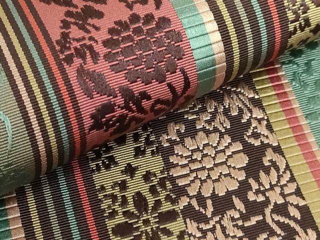 平和屋本店●極上　本場筑前博多織　両面　全通柄袋帯　手織・織匠　一木孝厚　花間道　献上　逸品　DZAB8558kh6