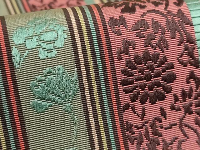 平和屋本店●極上　本場筑前博多織　両面　全通柄袋帯　手織・織匠　一木孝厚　花間道　献上　逸品　DZAB8558kh6