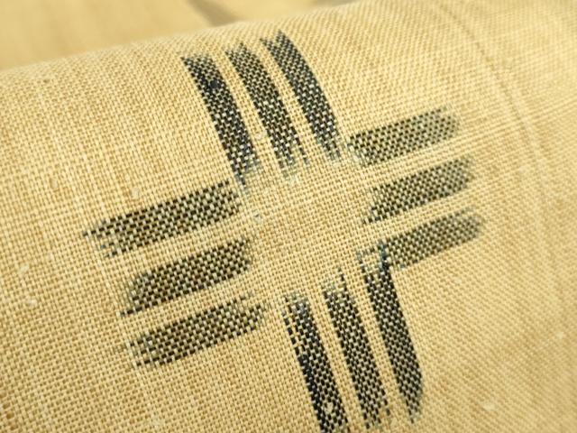 平和屋本店＊希少　夏物　人間国宝　平良敏子　喜如嘉の芭蕉布　九寸名古屋帯　間道　証紙付き　逸品　DZAB8561kh6