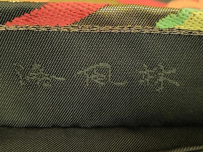 平和屋着物●極上　洛風林　工芸帯地　六通柄　本袋帯　七宝花文　金糸　逸品　DZAB8578kh6
