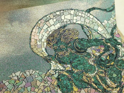 平和屋本店●極上　西陣　とみや織物謹製　とみや帯　丸帯　点描織　風神雷神　金銀糸　証紙付き　逸品　DZAB8580kh6