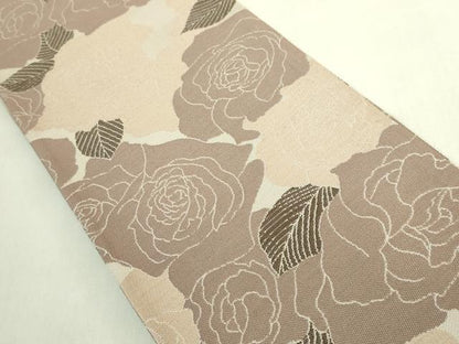 平和屋着物●極上 両面 半幅帯 バラ 薔薇 逸品 DZAB8589kh6