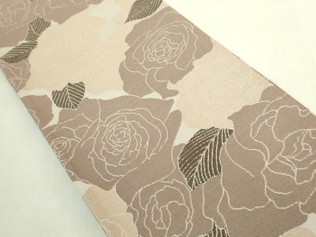 平和屋着物●極上 両面 半幅帯 バラ 薔薇 逸品 DZAB8589kh6