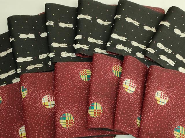 平和屋着物●極上　両面　半幅帯　唐織　兎　毬　黒地　金銀糸　やまと誂製　逸品　DZAB8592kh6