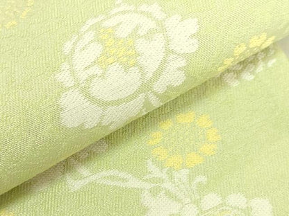 平和屋着物●極上　両面　半幅帯　草花　菱　逸品　DZAB8596kh6