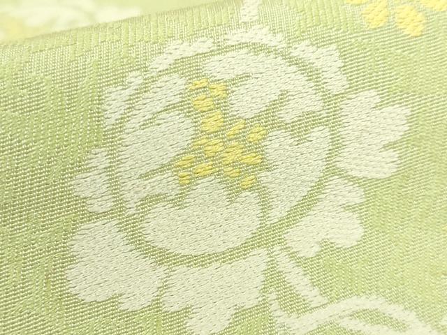 平和屋着物●極上　両面　半幅帯　草花　菱　逸品　DZAB8596kh6