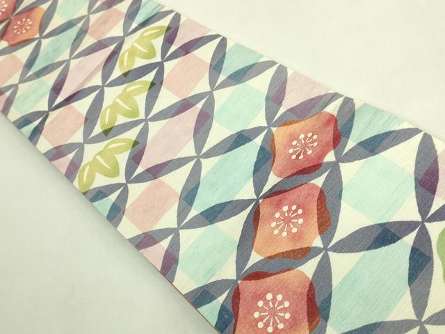 平和屋着物●極上 両面 半幅帯 WAKKA ワッカ 松竹梅 縞 逸品 未使用 DZAB8604kh6