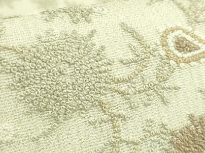 平和屋本店＊極上　夏物　中国三大刺繍　総相良刺繍　総刺繍　袋帯　草花文　銀糸　逸品　DZAB8615kh6