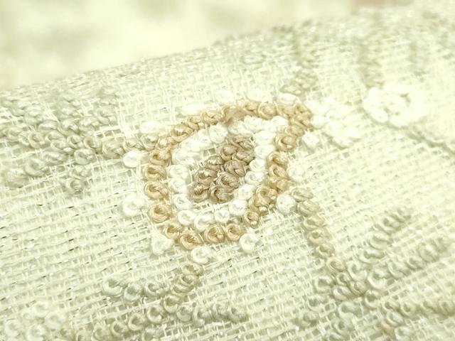 平和屋本店＊極上　夏物　中国三大刺繍　総相良刺繍　総刺繍　袋帯　草花文　銀糸　逸品　DZAB8615kh6