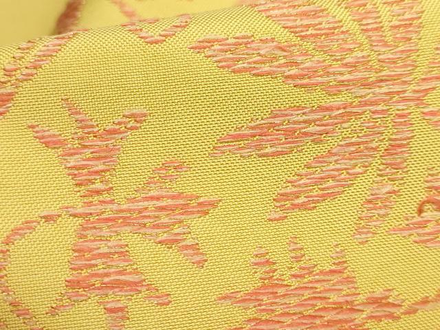 平和屋本店●極上　洛風林　工芸帯地　九寸名古屋帯　唐織　草花文　逸品　DZAB8627kh6