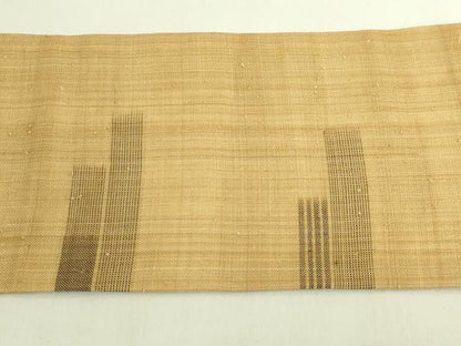 平和屋本店＊希少　夏物　人間国宝　平良敏子　喜如嘉の芭蕉布　九寸名古屋帯　証紙付き　逸品　DZAB8636kh6