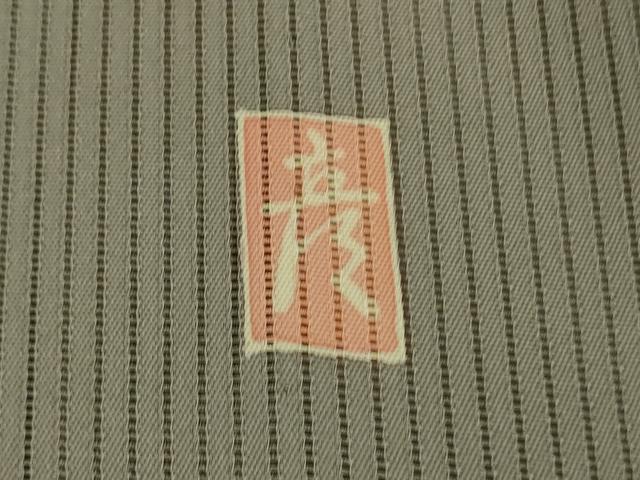 平和屋着物＊極上　夏物　十日町　加賀草木友禅の第一人者　田村哲彦　訪問着　縦絽　尾長鳥　蓮　暈し染め　煤色地　逸品　DZAB8652kh6