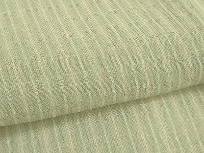 平和屋着物＊極上　夏物　お召　西陣先染め　夏衣　花織　縞　反端付き　逸品　DZAB8657kh6