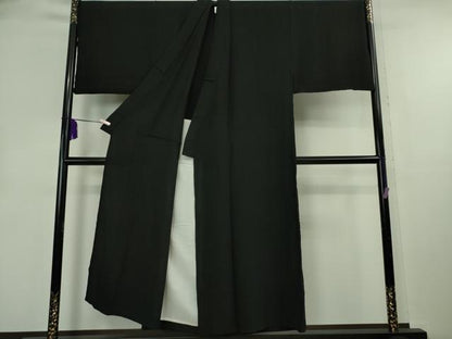 平和屋本店▽極上　男性　銀座もとじ　色無地　長着　単衣　キングサイズ　西陣御召　御召縮緬　たとう紙付き　逸品　DZAB8667kh6