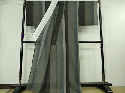 平和屋本店＊極上　夏物　結城紬　夏結城　100亀甲　間道　逸品　DZAB8671kh6