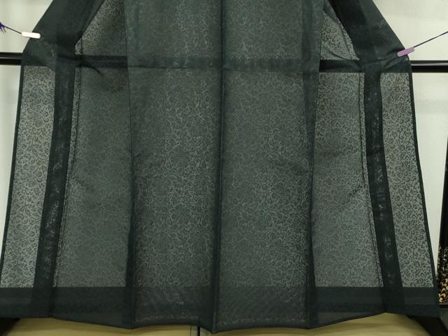 平和屋本店＊極上　夏物　色無地　花唐草紋紗　百入茶色　逸品　未使用　DZAB8672kh6