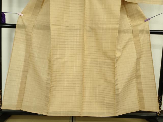 平和屋着物＊極上　夏物　奄美糸芭蕉紬　紬　飴色　大島紬美術館謹製　反端付き　逸品　DZAB8673kh6