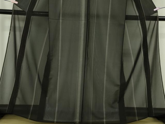 平和屋本店＊希少　夏物　本場黄八丈　夏黄八　黒八丈　紗紬　伝統工芸士　西條吉広　間道　証紙付き　逸品　DZAB8681kh6