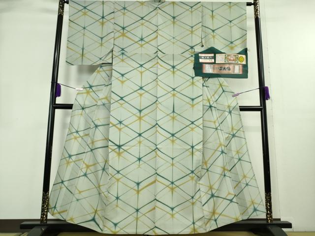 平和屋着物＊極上　夏物　京都西陣・想屋謹製　本場縞大島紬　夏大島　板〆絞り　やまと誂製　証紙付き　逸品　DZAB8682kh6