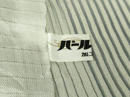 平和屋本店＊極上　夏物　明石ちぢみ　伝統技術継承者：大島又治作　変わり市松　証紙付き　逸品　DZAB8685kh6
