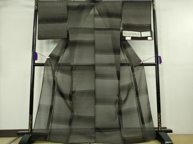 平和屋着物＊極上　夏物　越後夏大島物語　伝統工芸士　白川貞夫　9マルキ　十日町白新染織謹製　証紙付き　逸品　DZAB8686kh6