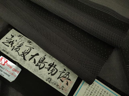 平和屋着物＊極上　夏物　越後夏大島物語　伝統工芸士　白川貞夫　9マルキ　十日町白新染織謹製　証紙付き　逸品　DZAB8686kh6