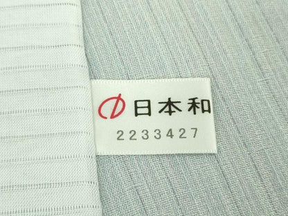 平和屋着物＊極上　夏物　夏お召　白藍色地　逸品　DZAB8688kh6