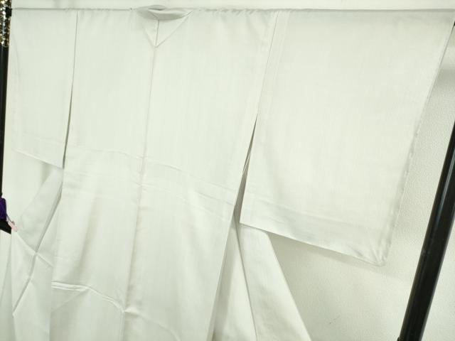 平和屋着物▽極上　手描友禅女流作家　一色生子　色留訪問着　単衣　枝花文　灰黄緑色地　反端付き　逸品　未使用　DZAB8696kh6