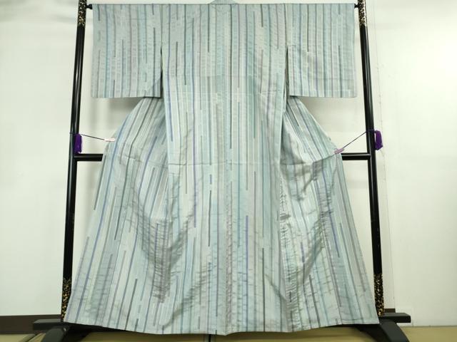平和屋着物▽極上　博多織人 黒木織物 　献上紬　単衣　博多織　逸品　DZAB8700kh6