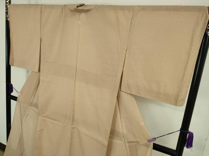 平和屋本店＊極上　夏物　大島紬　夏大島　長襦袢セット　羽風　香色地　反端付き　逸品　未使用　DZAB8704kh6